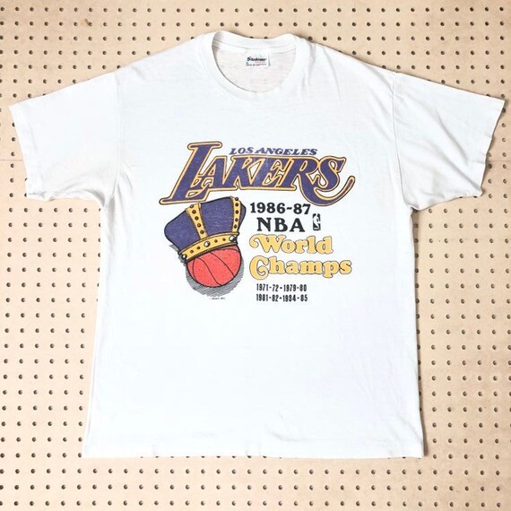 80s LOS ANGELES LAKERS world champion t 