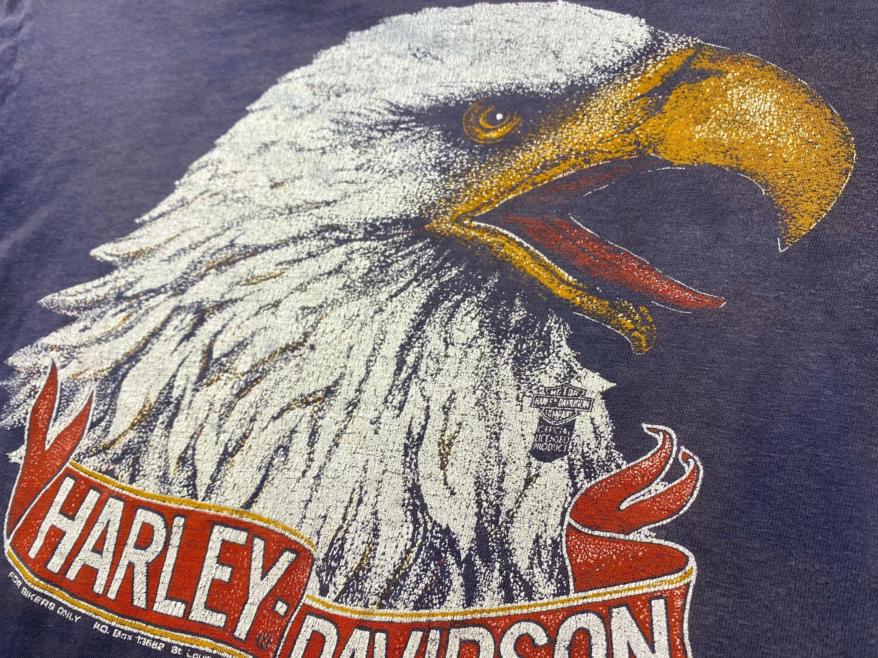80s HARLEY DAVIDSON Medium Hanes Beefy for Bikers Only Long - Etsy