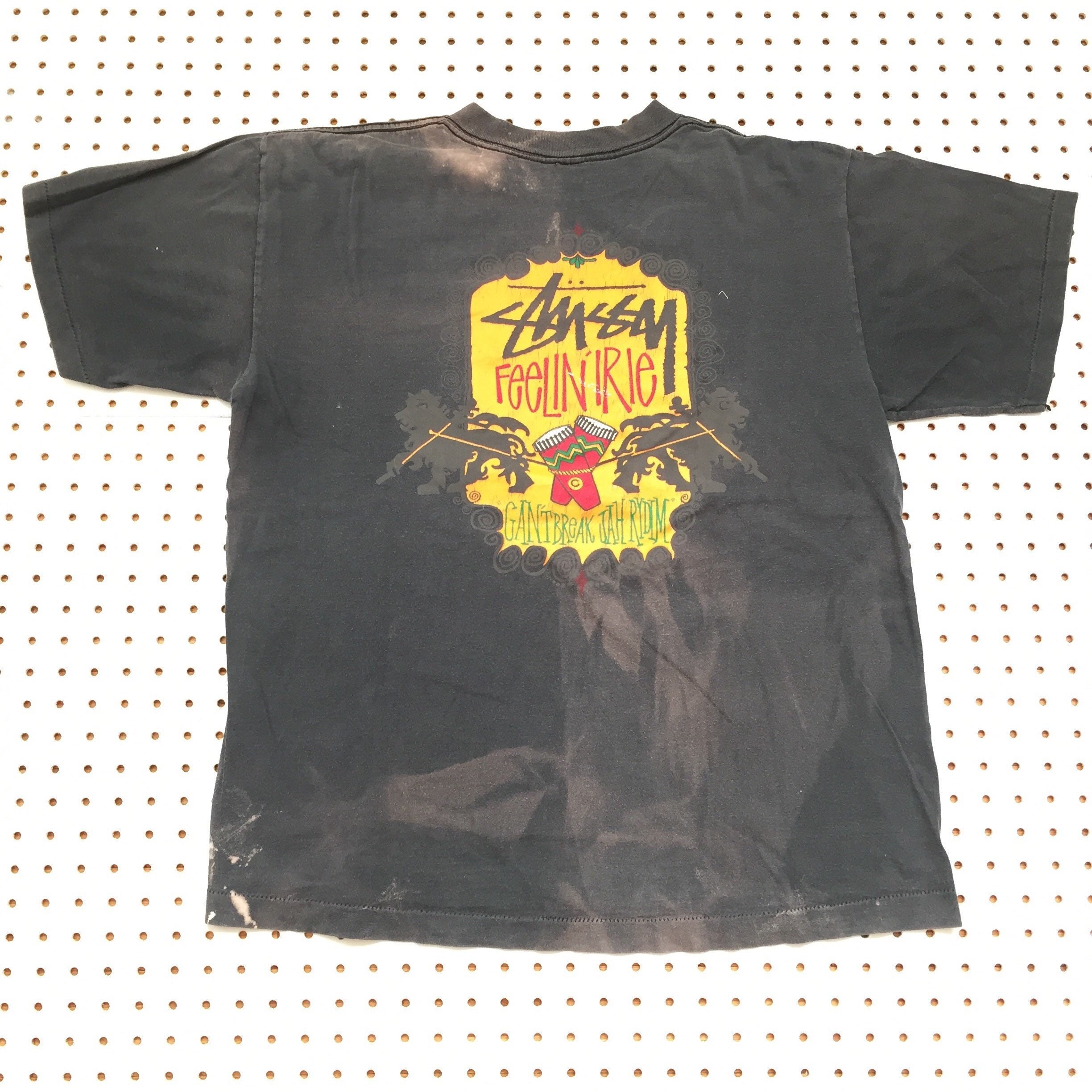 90s STUSSY T Shirt Large Made in Usa Jah Wear Rasta Feelin 90s STUSSY T Shirt Large Made in Usa Jah Wear Rasta Feelin