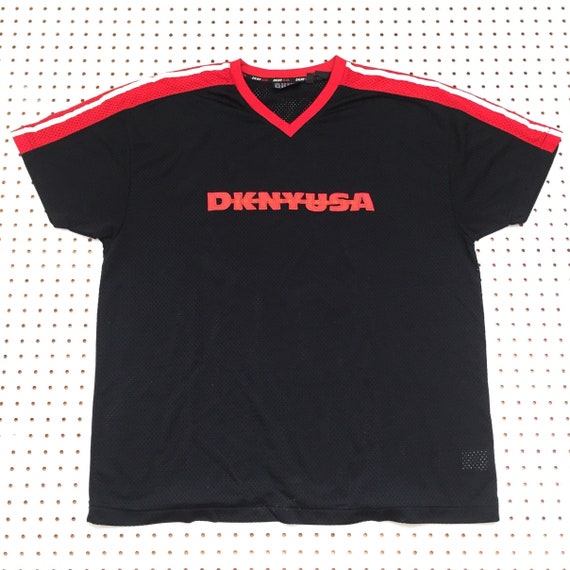 90s DKNY Jersey Meah Shirt Xl Tech Donna Karan New York Sport 