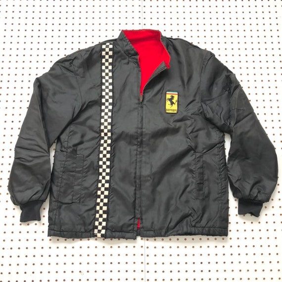 80s FERRARI Jacket Xl Vintage Racing Lined Testa Rossa Bomber