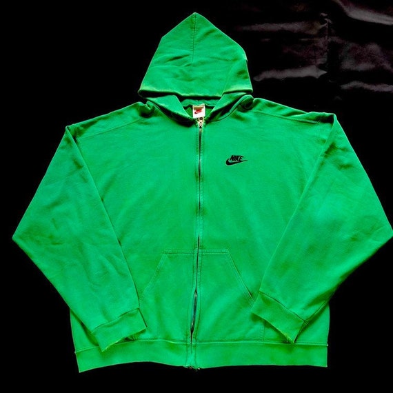 nike green zip up jacket