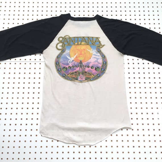 70s CARLOS SANTANA BAND Raglan T Shirt the Knits 1979 Carlos