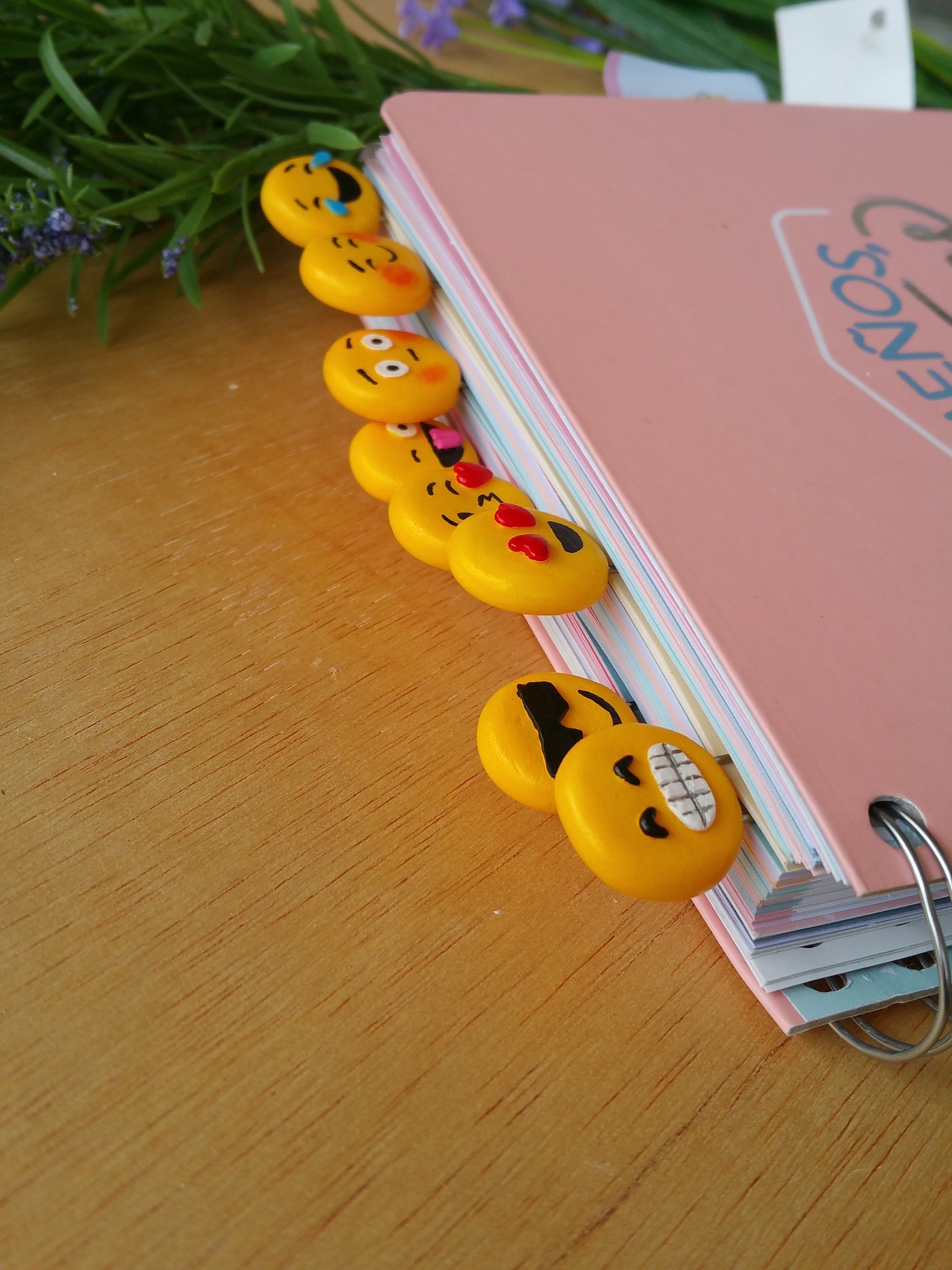 Set of paper clips smiley face emoji or smiley face whatsapp Etsy