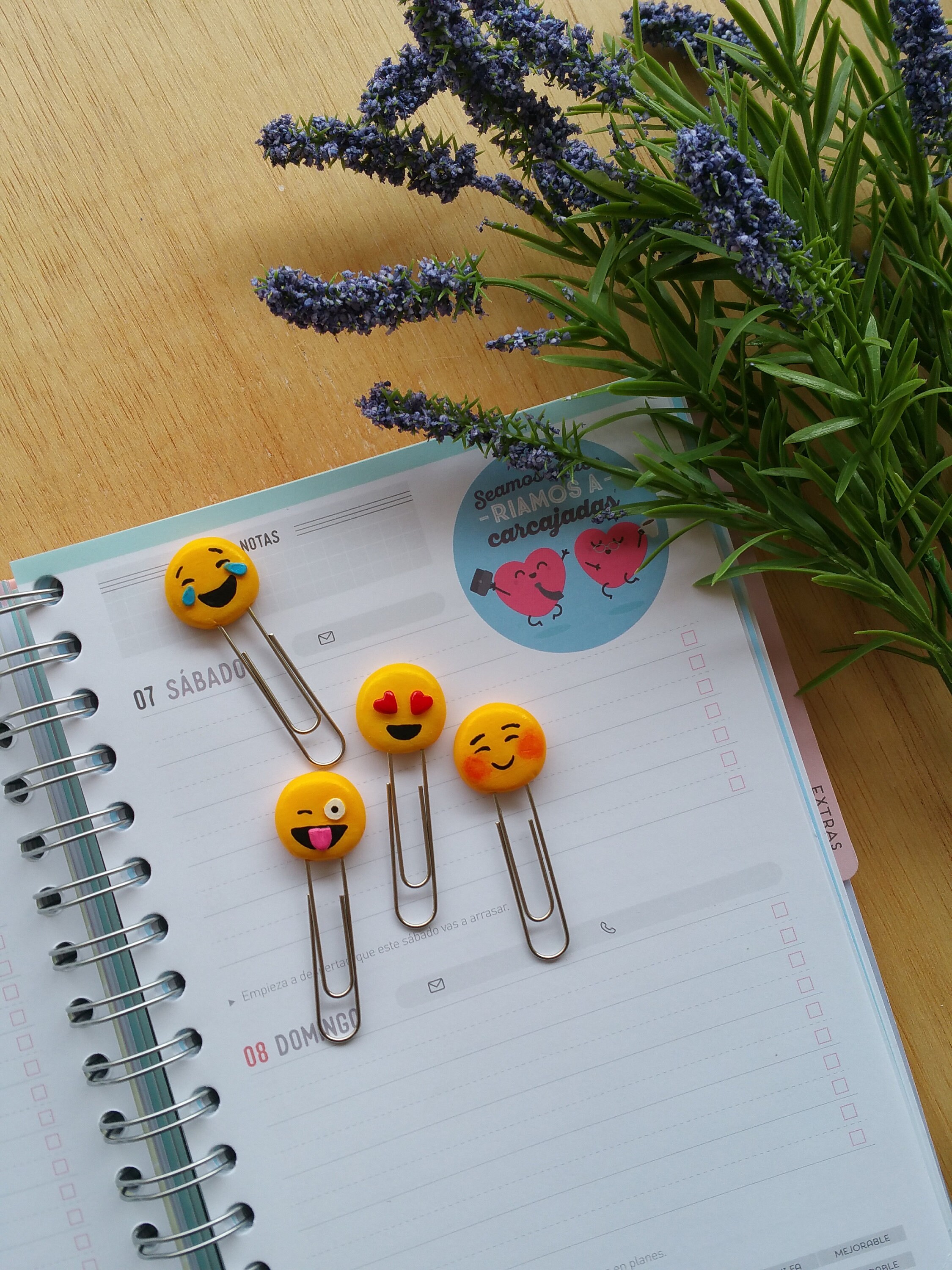 Set of paper clips smiley face emoji or smiley face whatsapp Etsy