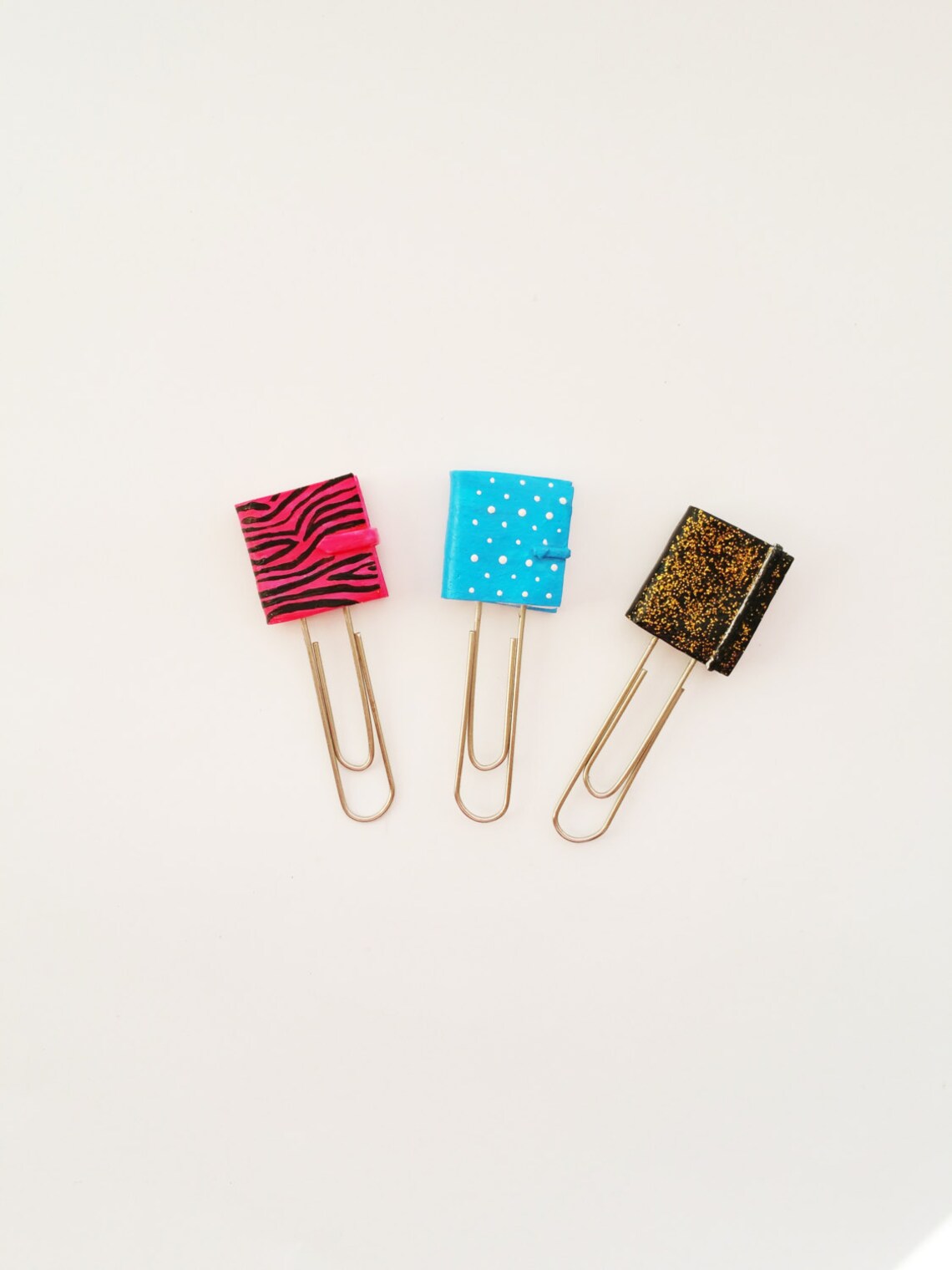Set of small colorful books for planner Paper Clips page Etsy