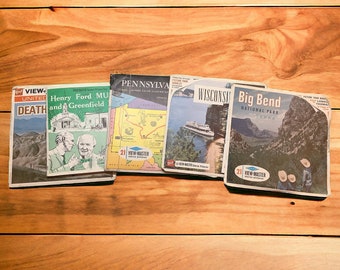 Lot of 5, Death Valley, Big Bend TX, Wisconsin Dells, Pennsylvania, Henry Ford Museum and Greenfield Village View Master