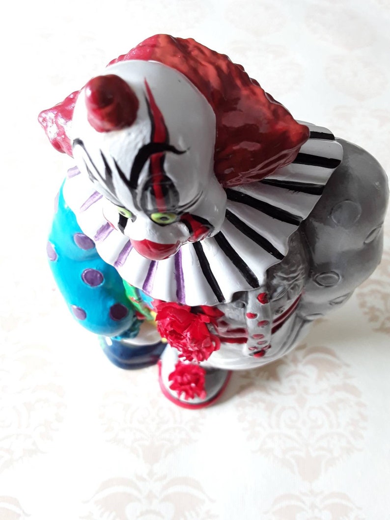 goth Horror clown. Pennywise IT tribute piggy bank