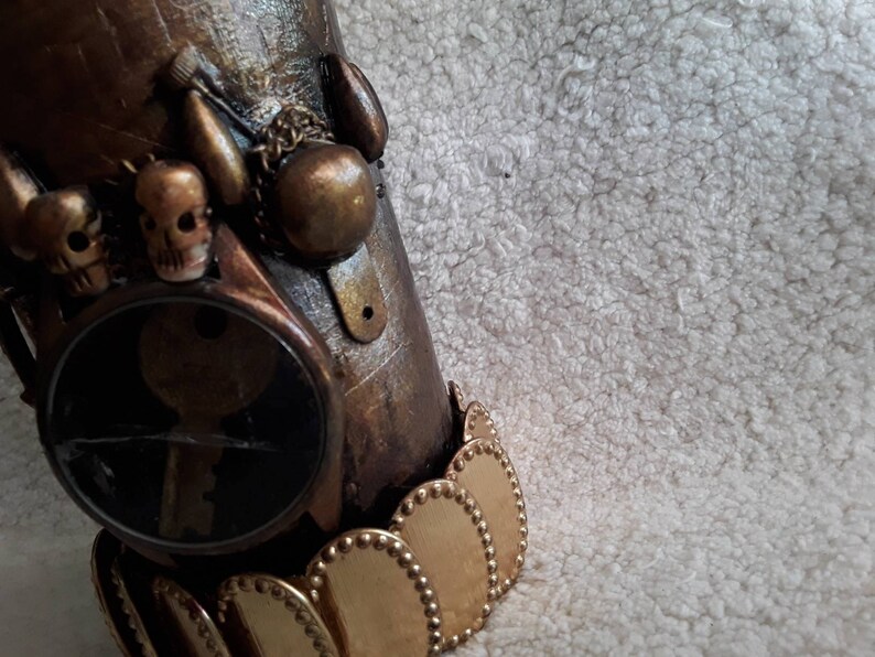 one-of-a-kind. Steampunk trinket canister