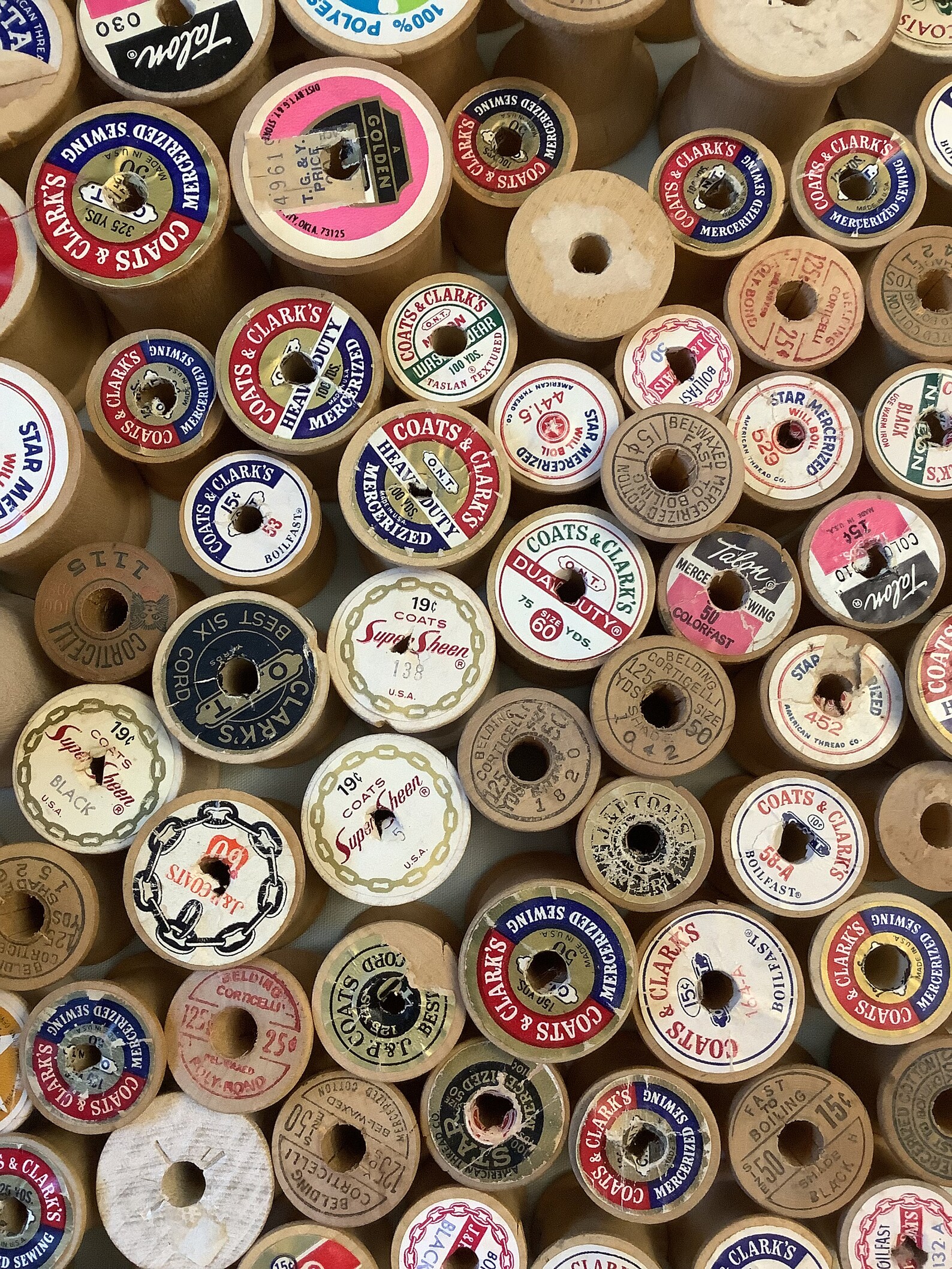 127 Empty Thread Spools. Crafting, Sewing, and More. Vintage, Antique ...