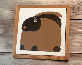 Taylor & Ng Trivet, 1983, Bunny Trivet, Rabbit Trivet, Art trivet, Designer Trivet, Kitchen Tool, Kitchenware