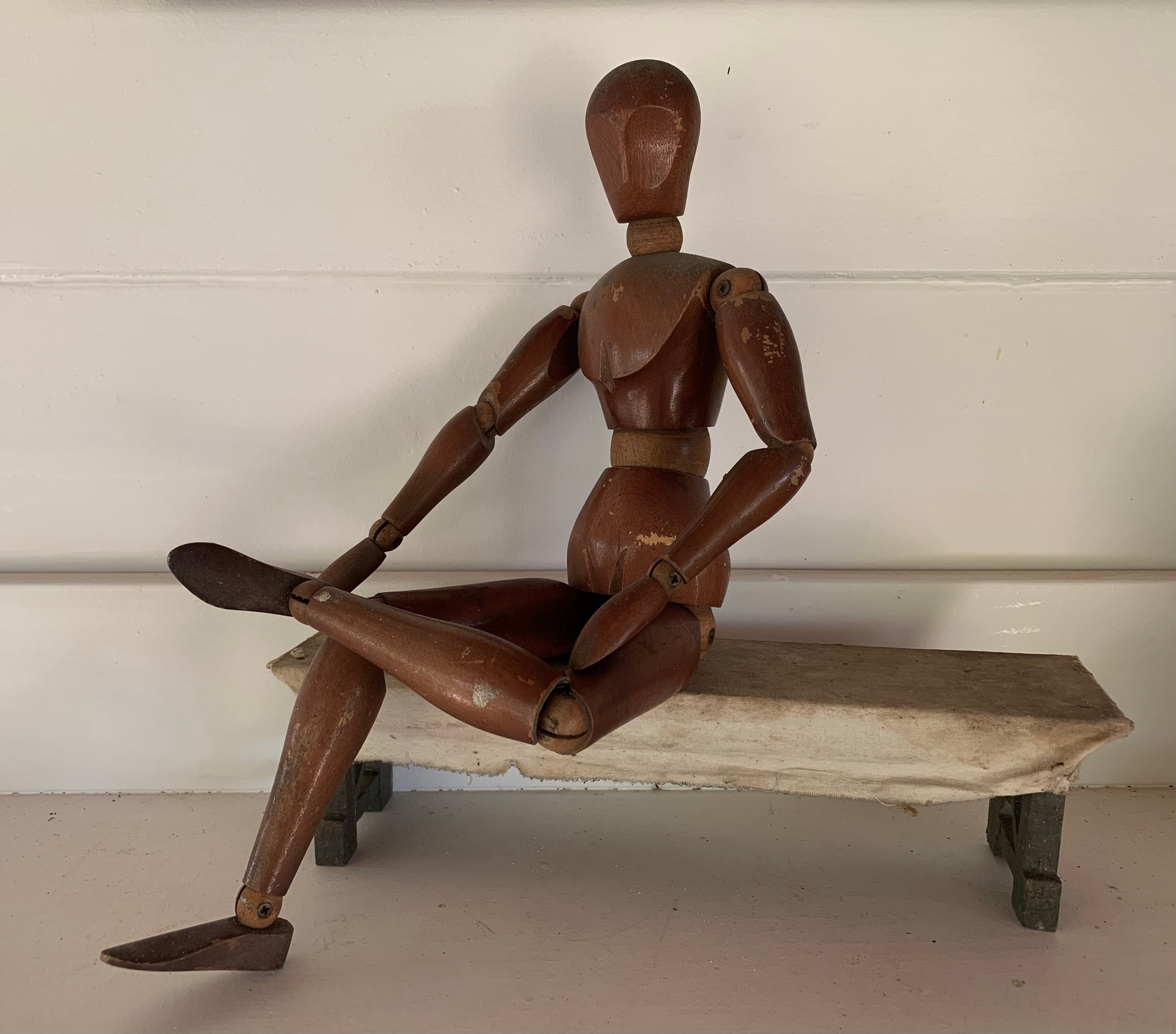 RARE French Articulated Artist's Mannequin Wooden Doll