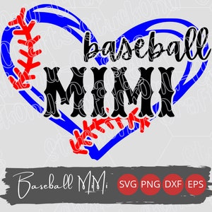 Baseball MiMi Heart and Laces SVG, design per magliette da baseball da donna, design per magliette per famiglie Little League