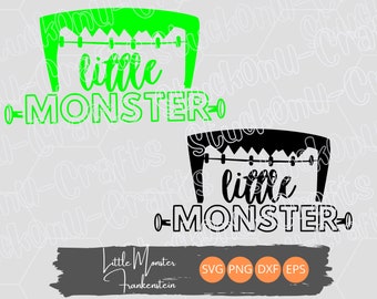 Frankenstein Little Monster Halloween SVG, 2 colori, Frankenstein Shirt Design, Halloween Design, PNG