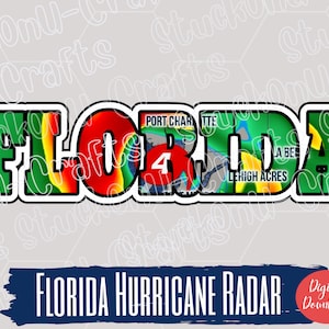 Florida Wetterradar PNG, Hurrikan-Design, Doppler Radar Design, Florida Wetter, digitaler Download, Sublimation, Druck auf Vinyl-Design