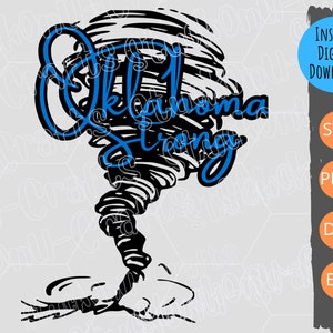 Oklahoma Stark Tornado SVG: Väder Clipart (digital nedladdning)