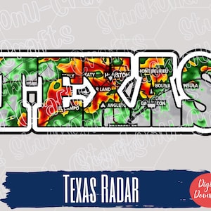 Texas Weather Radar PNG Design, Tornado Design, Doppler Radar Design, Texas Weather, Digital Download, Sublimation, Print on Vinyl Design