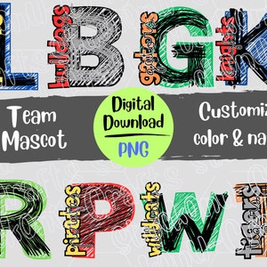 Custom Team Mascot Design, PNG, Digital Download, Sublimation, DTF Print