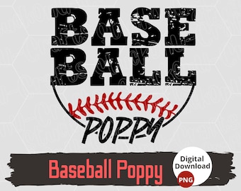 Diseño de amapola de béisbol: SVG/PNG (Descarga digital)