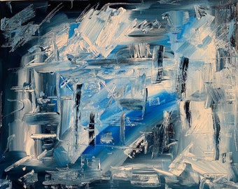 135, "Blue as Ice", 16x20