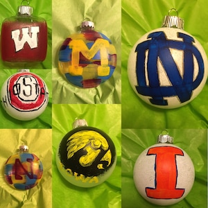 78 - College logo/mascot ornaments