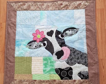 Kuh Kuss Quilted Wandbehang Muster