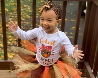 Cutest Turkey in Town Tutu Outfit With Headband