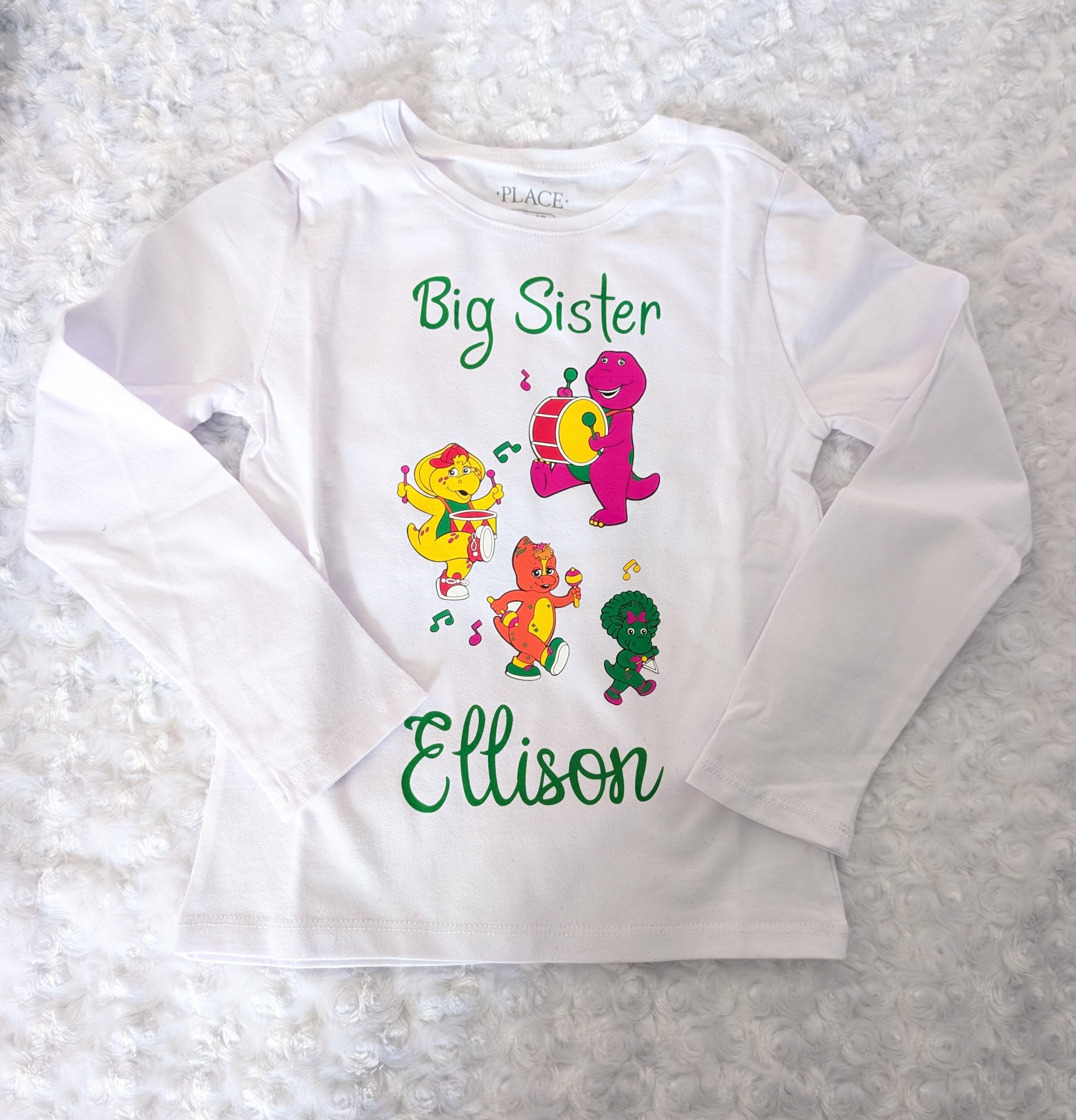 Personalized Barney the Dinosaur, Baby Bop, B.J. and Riff Big Sister ...