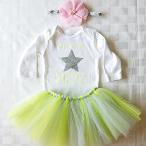 Bright Yellow and Silver, Let Your Light Shine Baby Tutu Outfit, Matthew 5:16