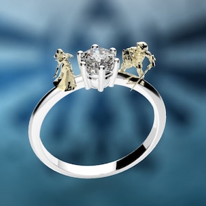 Zelda Verlobungsring Zelda Link inspiriert Rosegold Verlobungsring Nintendo Videospiel Ehering Geek Verlobungsring Geeky Nerdy