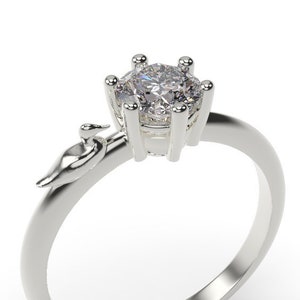 Duck Ring Duck Engagement Ring White Gold Duck Engagement Ring 14k Duck  Ring Gold Duck Jewelry Duck Lover Wedding Ring