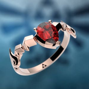 Zelda Tiara Inspired 14k Gold Engagement Ring Nintendo Video Game Wedding Ring Geek Engagement Ring Geeky Nerdy
