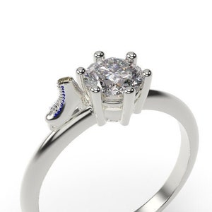 Eiskunstlauf Verlobungsring Weißgold Eislaufen Verlobungsring 14k Eiskunstläuferin Ring Gold Eiskunstlaufschmuck Eiskunstläuferin Ring