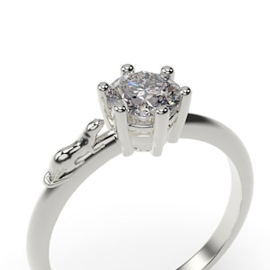 Otter Engagement Ring Otter Ring White Gold Otter Ring Otter Engagement Ring 14k Gold Otter Wedding Ring