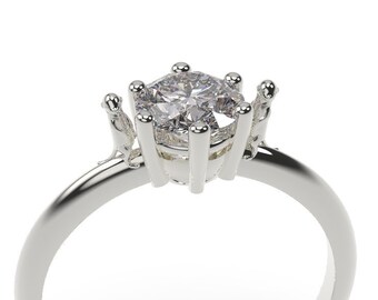 White Gold Ring - Etsy