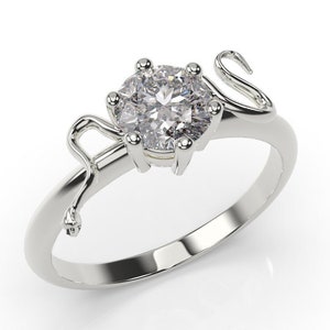 Snake Ring Snake Engagement Ring White Gold Snake Engagement Ring 14k Snake Ring Gold Snake Ring Snake Ring
