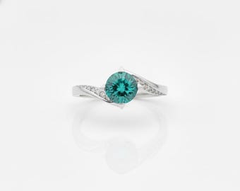Alexandrite Engagement White Gold Engagement Ring Alexandrite Ring Alexandrite Gold White Gold Alexandrite Ring