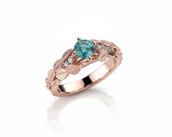 Alexandrite Engagement Rose Gold Engagement Ring Alexandrite Ring Alexandrite Gold Rose Gold Alexandrite Ring