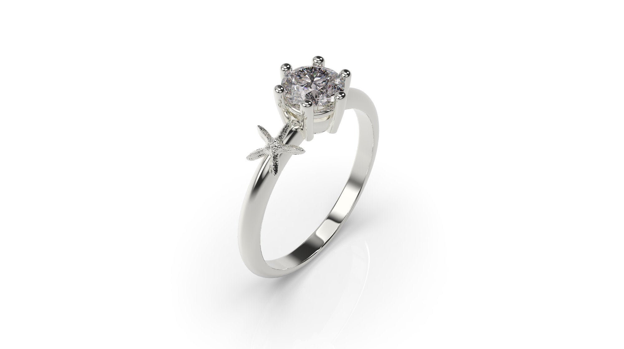 Starfish Ring Starfish Engagement Ring 
