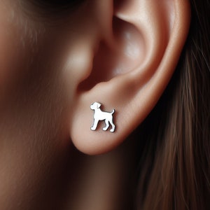 Boxer Earrings Silver Minimalist Boxer Jewelry Gold Boxer Earrings Boxer Jewelry Boxer Gift White Gold Boxer Lover Earrings