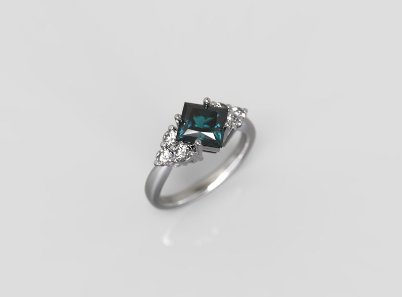 Alexandrite Engagement Ring Alexandrite Ring Sterling Silver Alexandrite Ring Silver Engagement Ring Conflict Free Engagement Ring