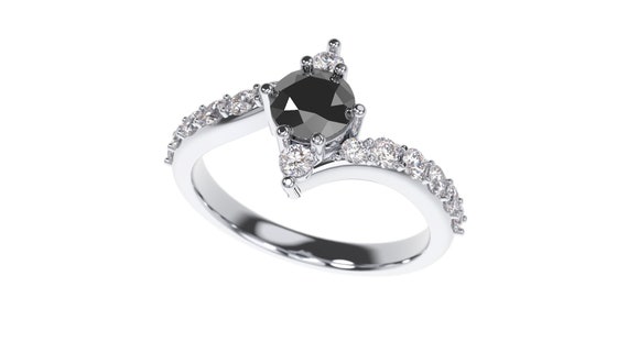 Platinum black hotsell diamond engagement rings