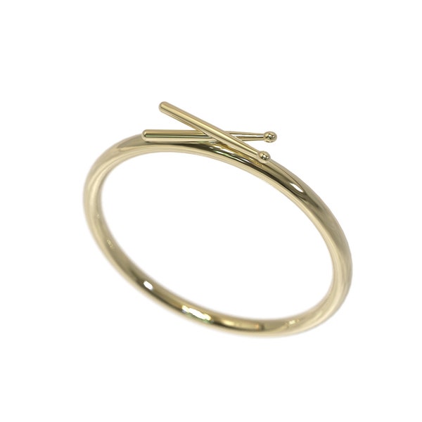 Minimalist Drummer Ring Yellow Gold Drum Ring Dainty Drum Sticks Ring Musician's Ring Drummer Gift Jewelry