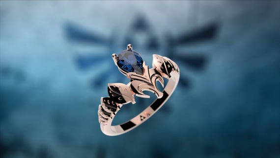 Anillo de compromiso de oro de 14 quilates inspirado en la corona de Zelda Anillo de bodas de videojuegos de Nintendo Anillo de compromiso geek Friki nerd Etsy Mexico