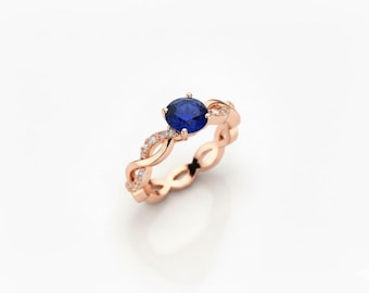 Rose Gold Sapphire Engagement Rose Gold Engagement Ring Sapphire Ring Sapphire in Rose Gold Rose Gold Sapphire Ring December Birthstone