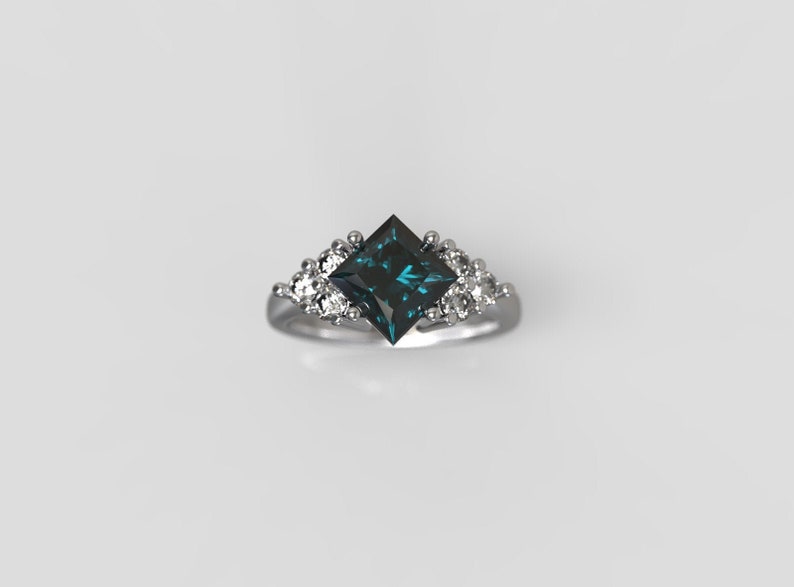 Alexandrite Engagement Ring Alexandrite Ring Sterling Silver Alexandrite Ring Silver Engagement Ring Conflict Free Engagement Ring