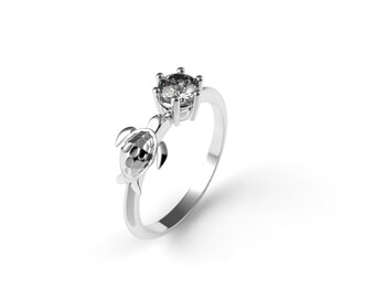 Turtle shaped shop engagement rings