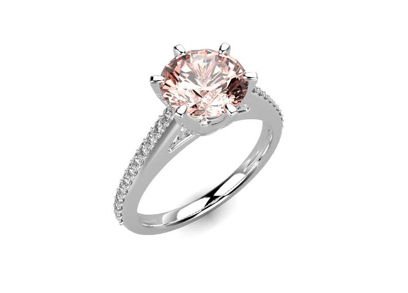 morganite engagement ring white gold morganite engagement ring white gold