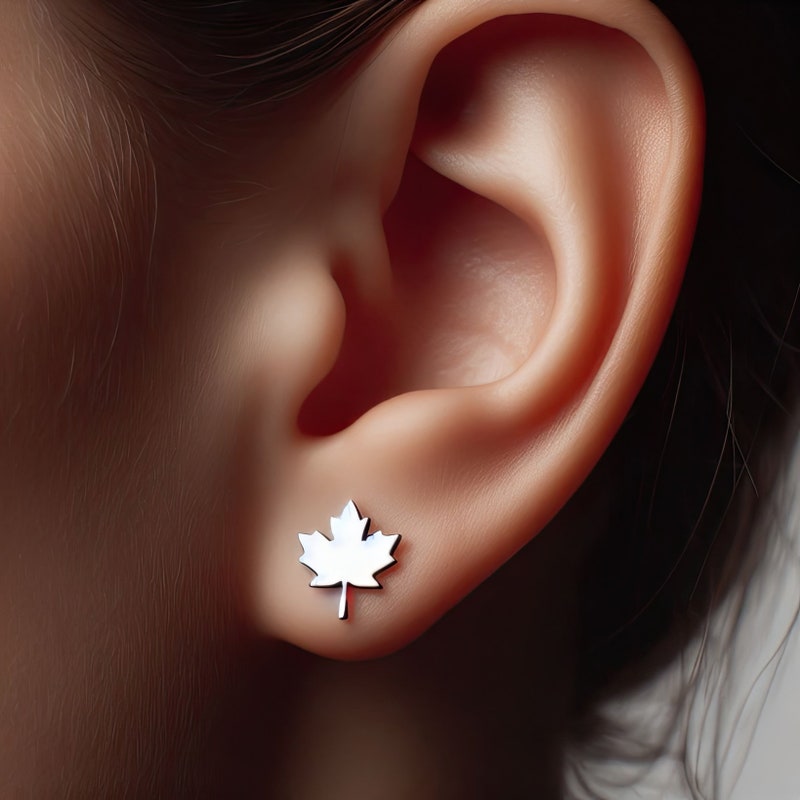•MAPLE• rose gold leaf dangle earrings