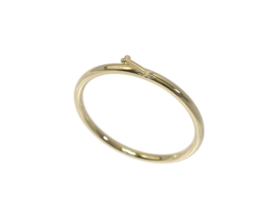 Minimalist Bone Ring Yellow Gold Bone Design Ring Dainty Bone Adornment ...